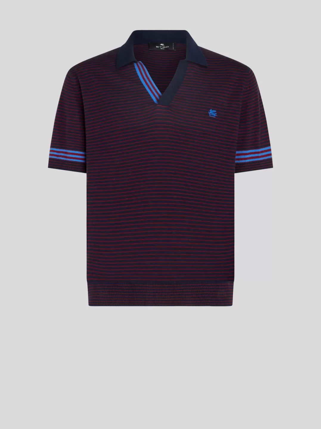 Discount STRIPED KNIT POLO SHIRT WITH LOGO | Knitwear