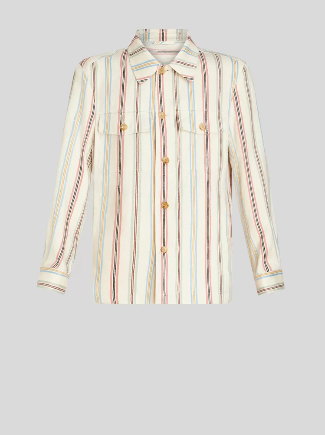 Hot STRIPED LINEN OVERSHIRT | Coats and Outerwear