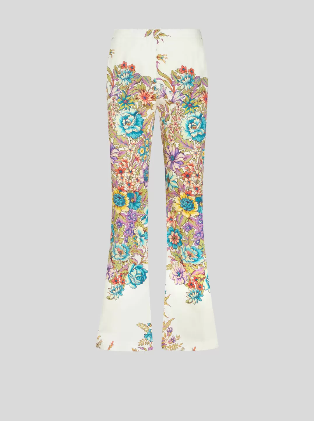 Clearance Trousers With Multicoloured Bouquet Print | Women | | Women Trousers