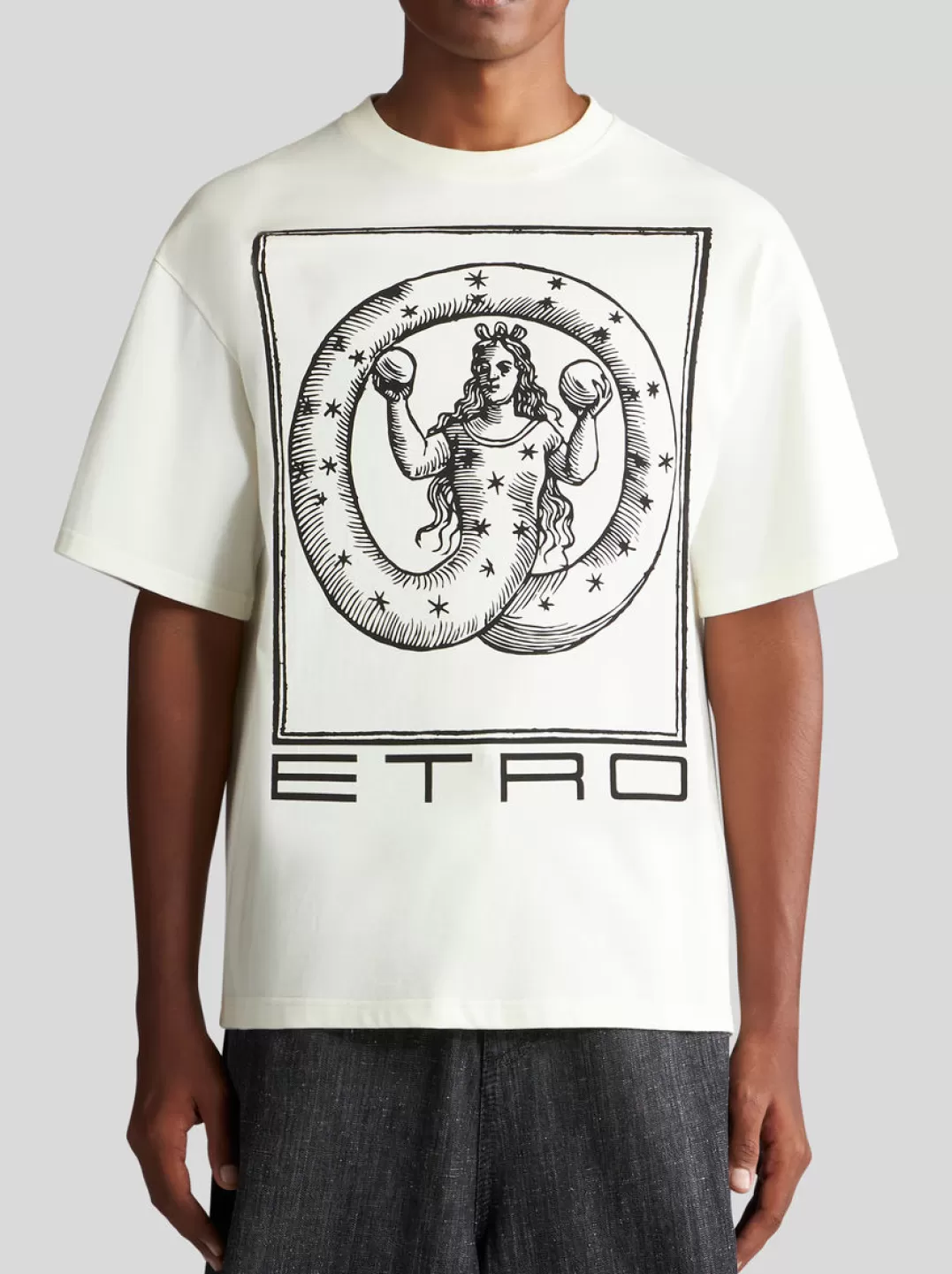 Cheap T-SHIRT WITH ALLEGORY OF ETERNITY PRINT | T-shirts