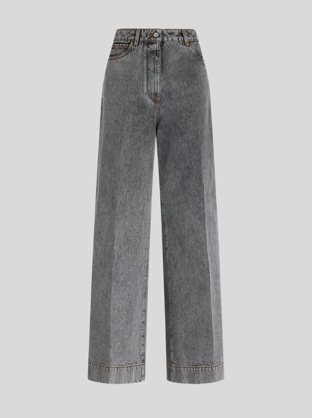 Fashion WIDE LEG JEANS WITH PEGASO | Women Denim | Trousers