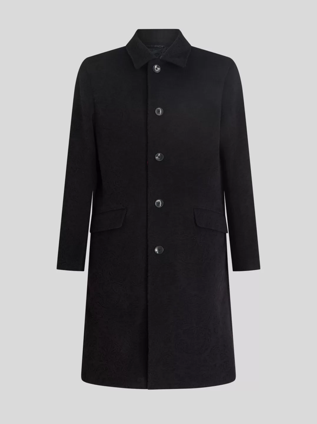 Hot Wool And Cashmere Jacquard Coat | Men | Blue | Coats and Outerwear